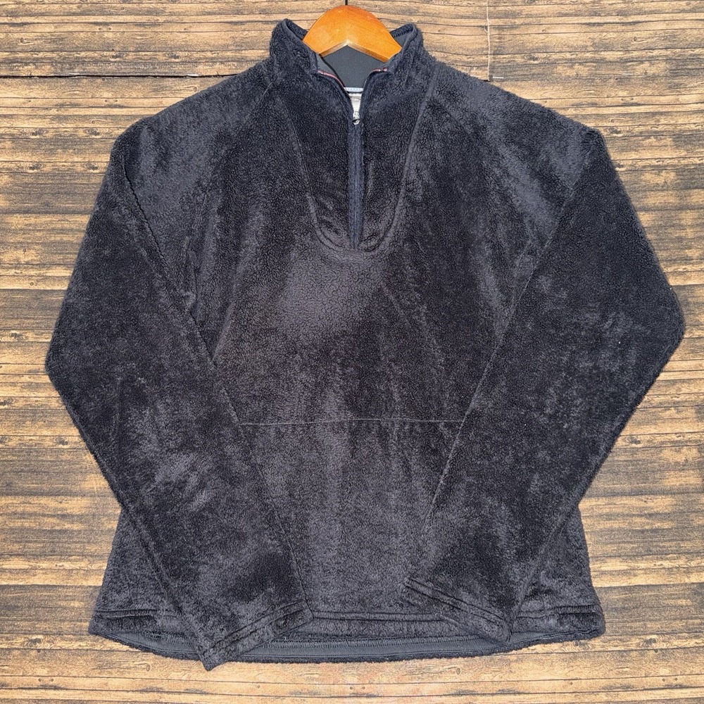 The North Face Quarter Zip Pullover Women's Medium Black Kangaroo Pocket